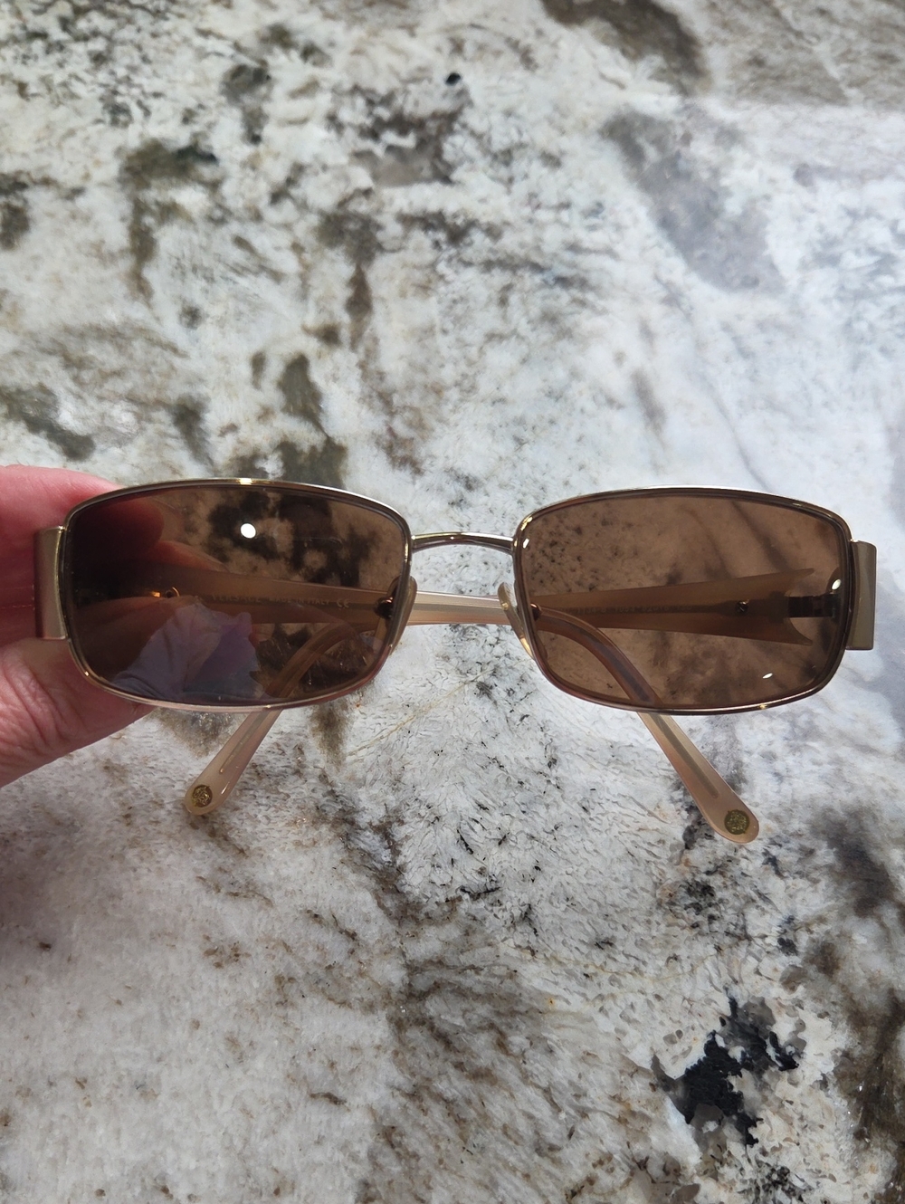 Versace Vintage Gold Glasses (Frame Only)